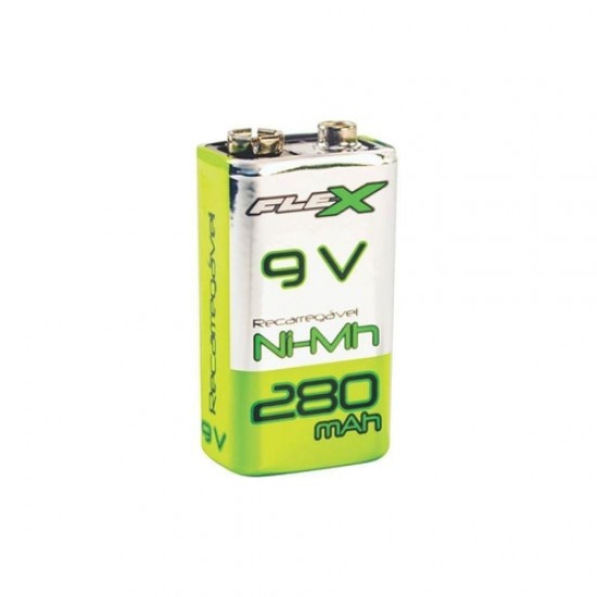 Bateria Recarregável 9v 280mah Flex 
