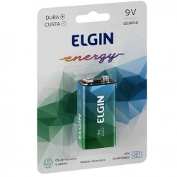 Bateria 9v Elgin Alcalina Enrgy