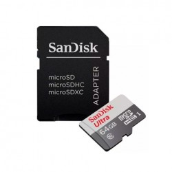 Cartão de Memória Classe 10 Ultra 64GB SanDisk ( ORIGINAL )